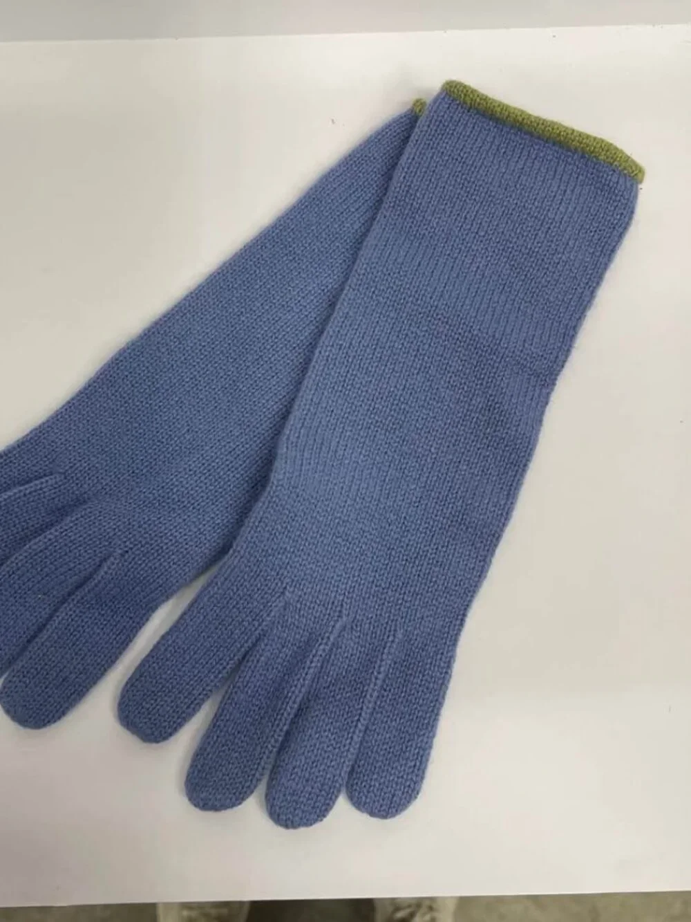 Red Envelope Women's steel blue Cashmere gloves